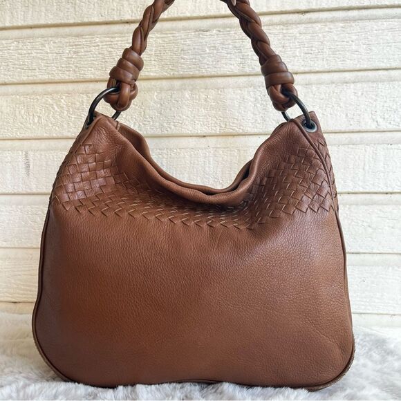 BOTTEGA VENETA Cervo Intrecciato Hobo Shoulder Bag Campana Tokyo - Picture 1 of 12